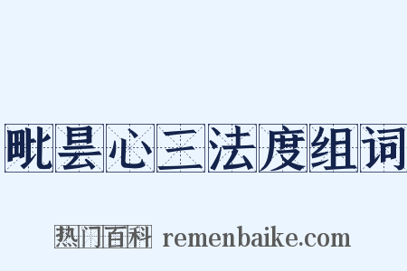 毗昙心三法度组词是什么意思的图片